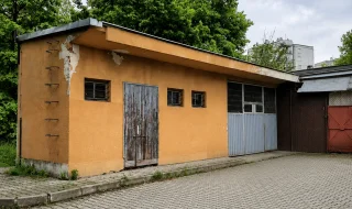 widok budynku z zewnątrz